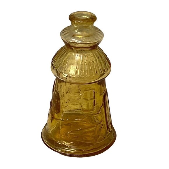 Miniature Bottle Cape May Lighthouse Vintage Wheaton NJ Glass Amber 3" - Picture 5 of 9